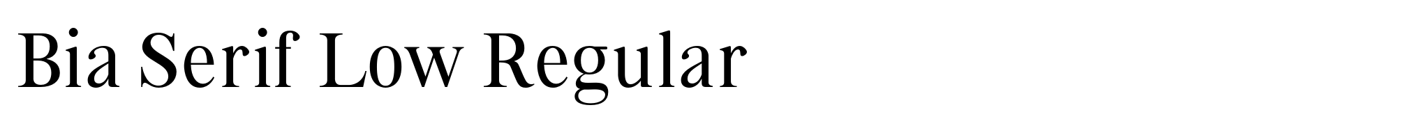 Bia Serif Low Regular image